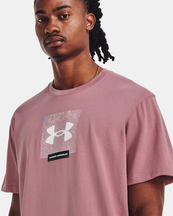 Unisex shirt UA Boxed Heavyweight met korte mouwen, Pink, pdpMainDesktop image number 4